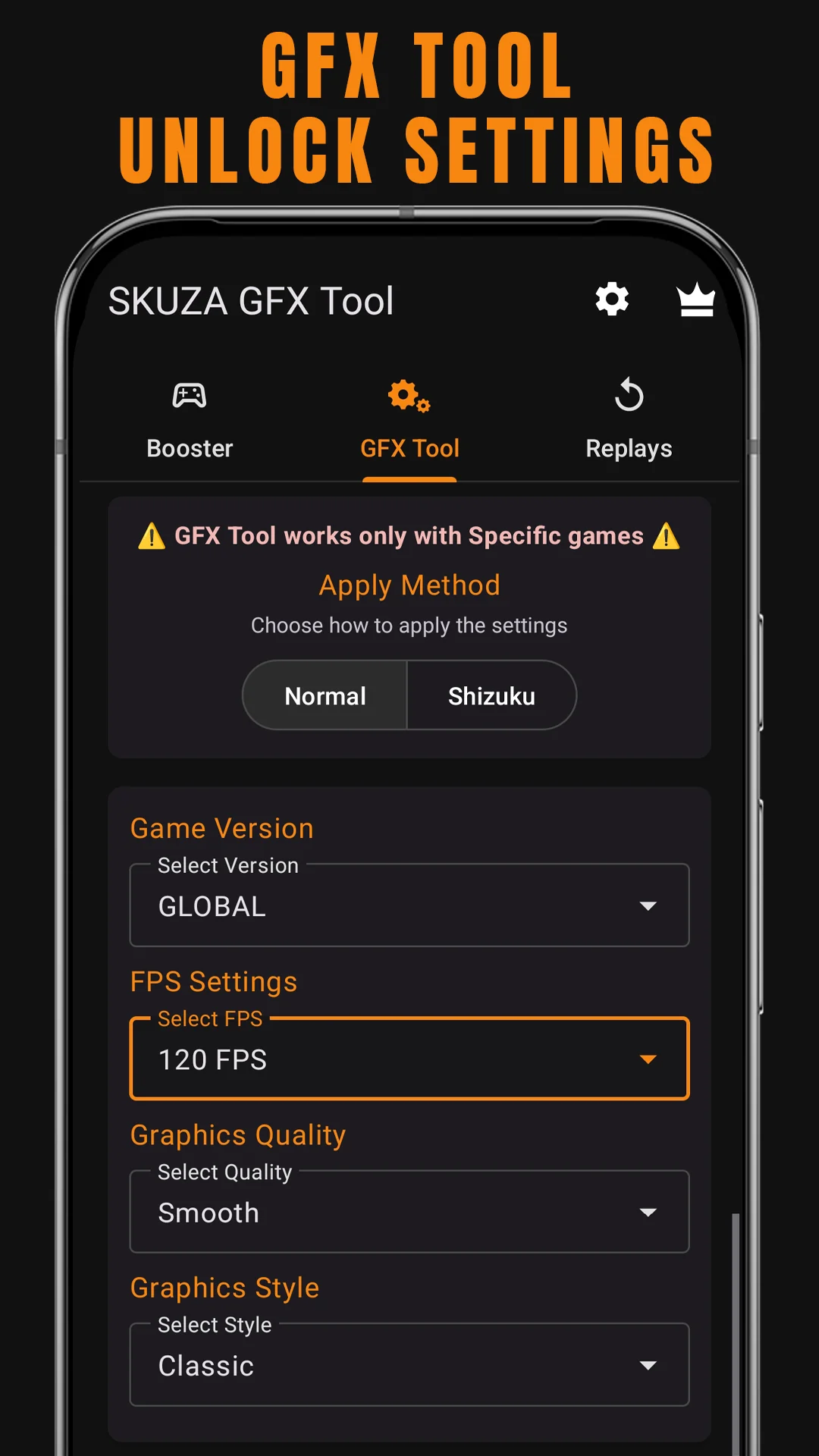SKUZA Game Booster & GFX Tool screenshot 2