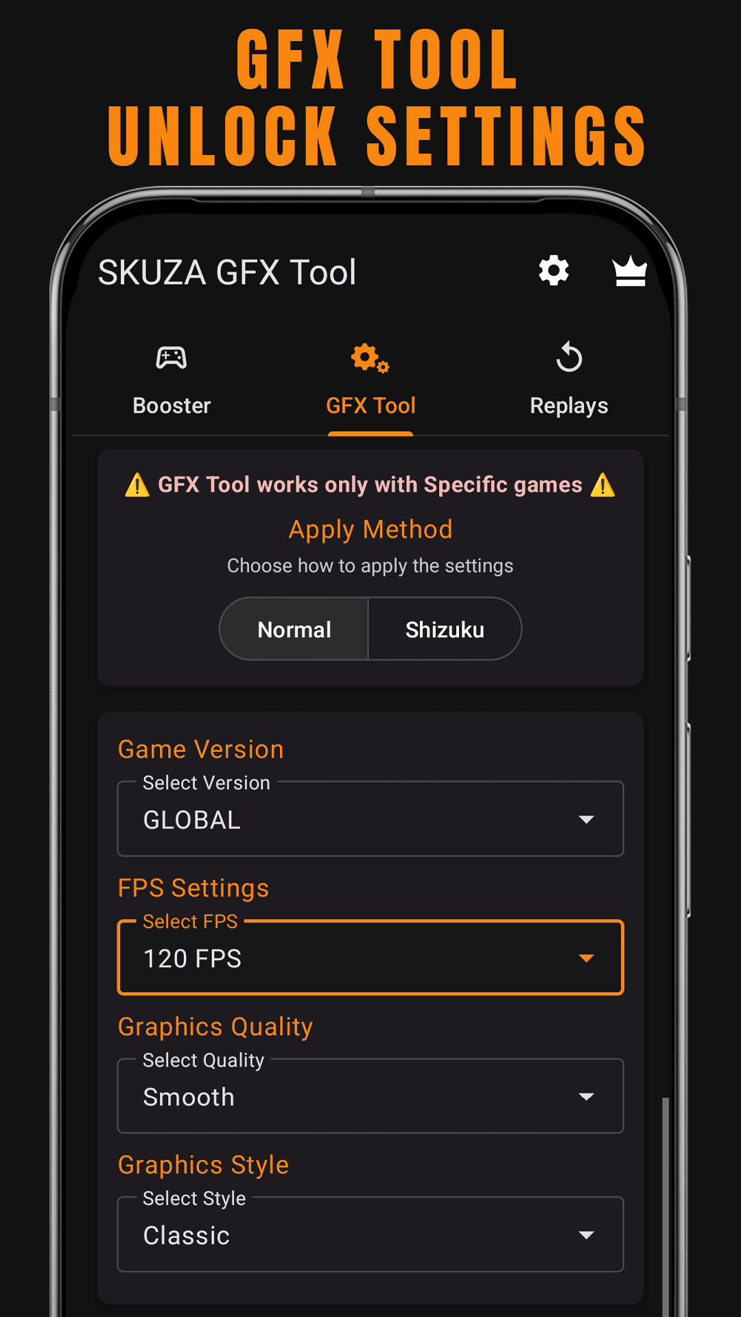 SKUZA Game Booster & GFX Tool screenshot 2