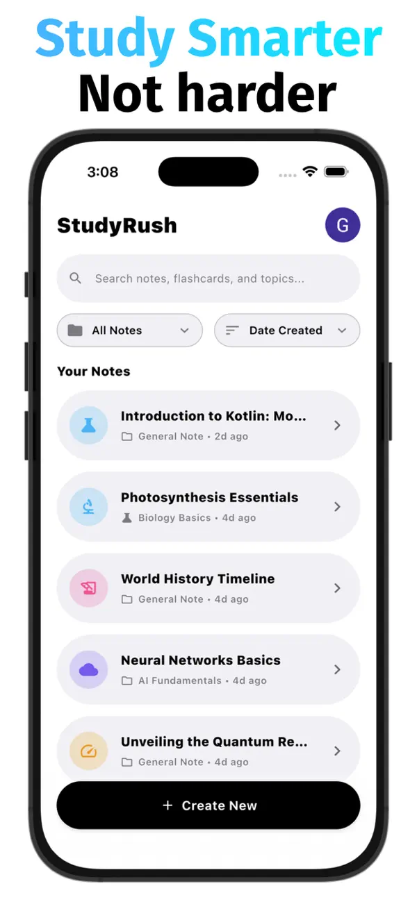 StudyRush - AI Study Buddy screenshot 1